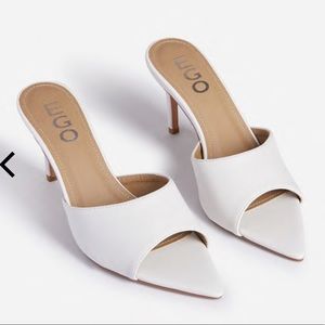 Ego Shoes Maelle Pointed Peep Toe Heels